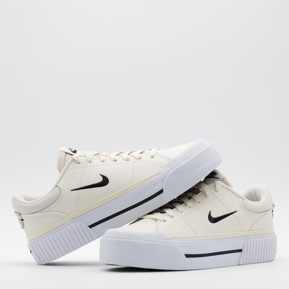 Nike Shoes - Nike Women's Court Legacy Lift Platform Low Top‎ Shoes Ivory/White Size 9.5